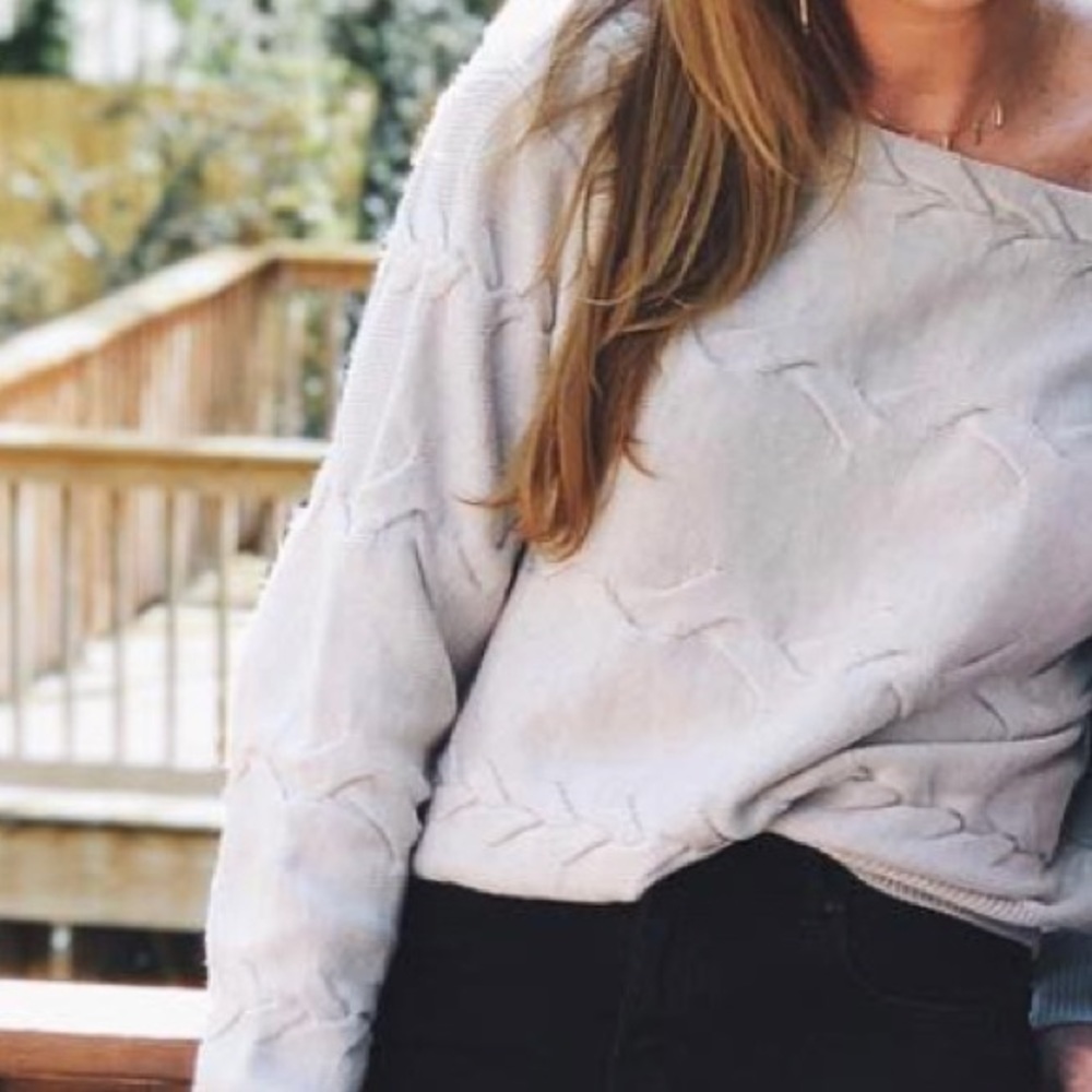 Aritzia Babaton off the shoulder knit sweater